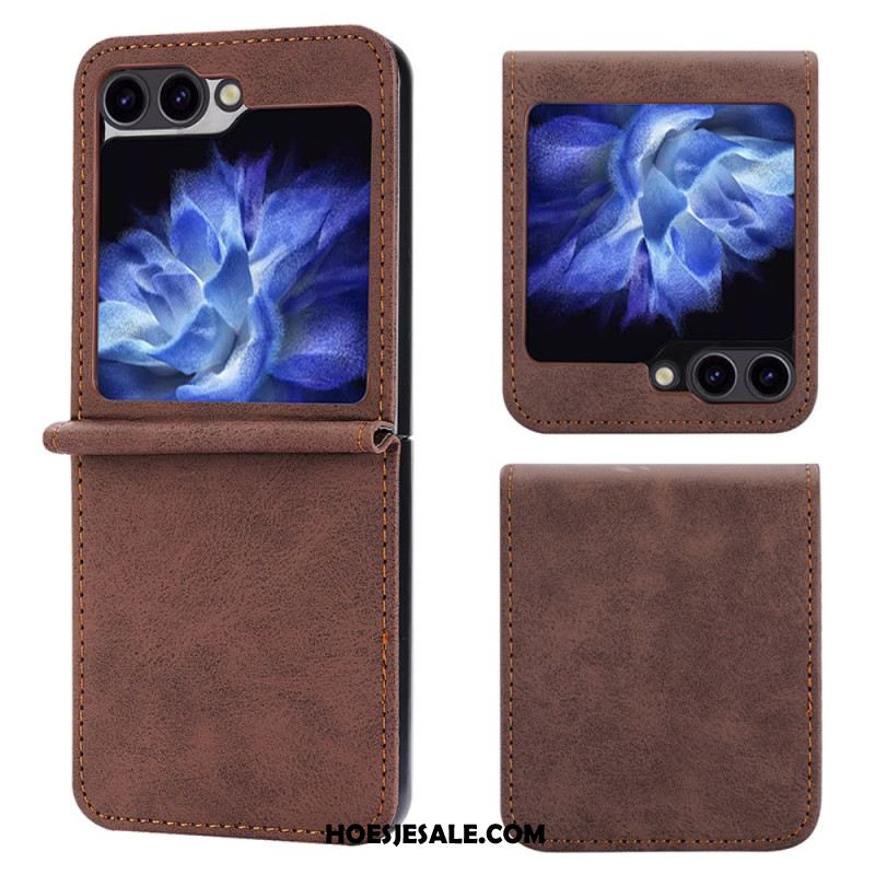 Case Hoesje Samsung Galaxy Z Flip 7 Fe Telefoonhoesje Kunstleer Leer