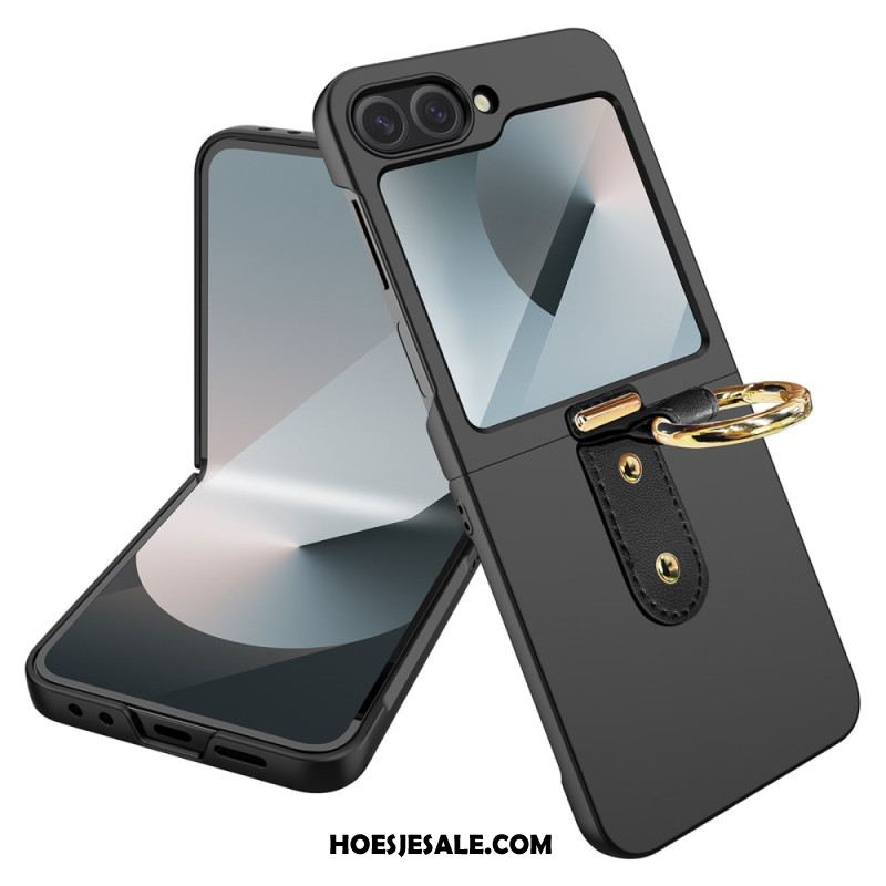 Case Hoesje Samsung Galaxy Z Flip 7 Fe Telefoonhoesje Ringhouder En Beschermfolie