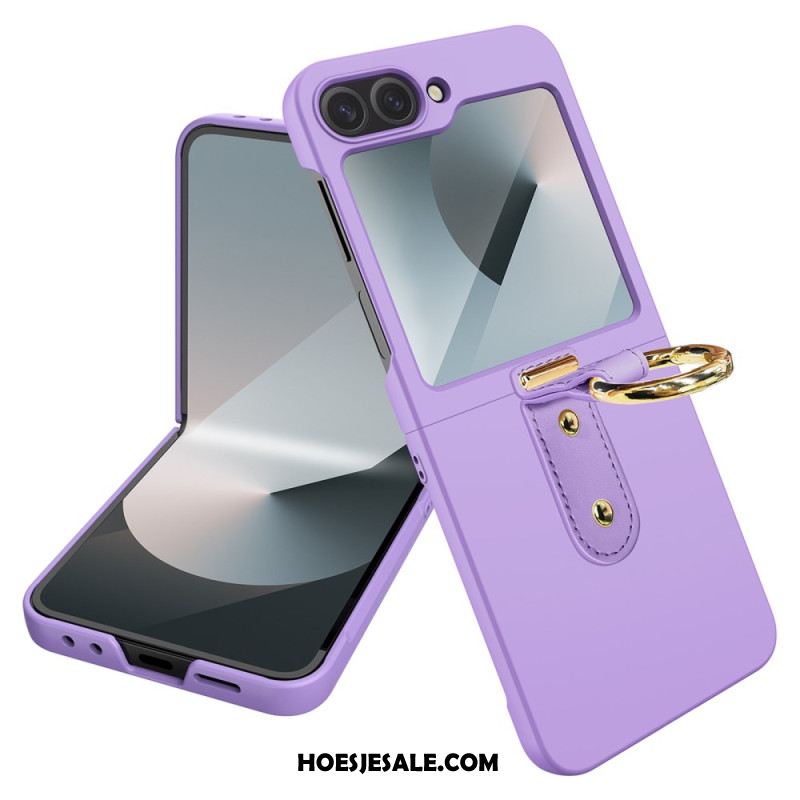 Case Hoesje Samsung Galaxy Z Flip 7 Fe Telefoonhoesje Ringhouder En Beschermfolie