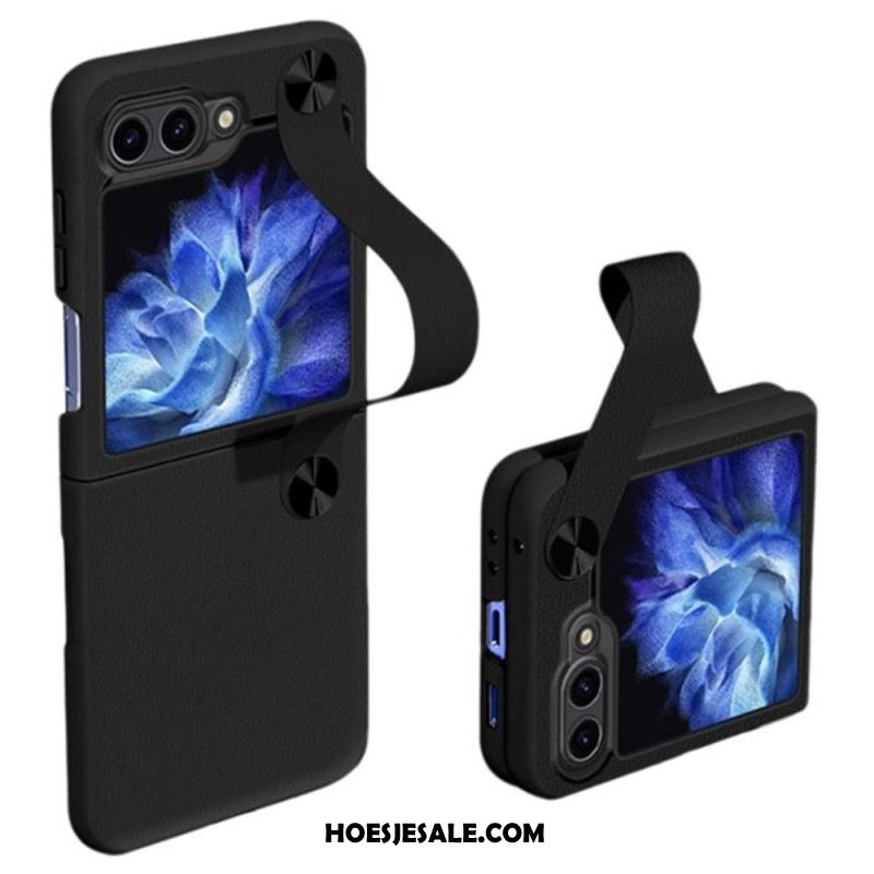 Case Hoesje Samsung Galaxy Z Flip 7 Fe Telefoonhoesje Ultradunne Gkk-leren Band