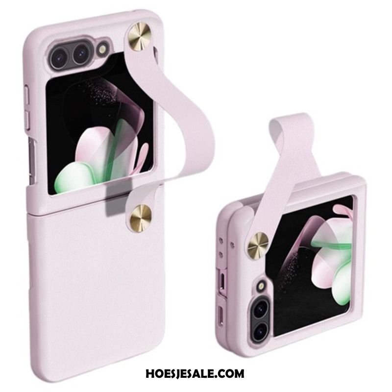 Case Hoesje Samsung Galaxy Z Flip 7 Fe Telefoonhoesje Ultradunne Gkk-leren Band