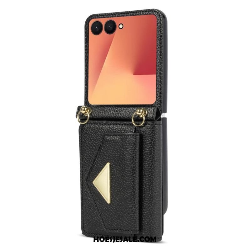 Case Hoesje Samsung Galaxy Z Flip 7 Telefoonhoesje Kaarthouder En Polsband