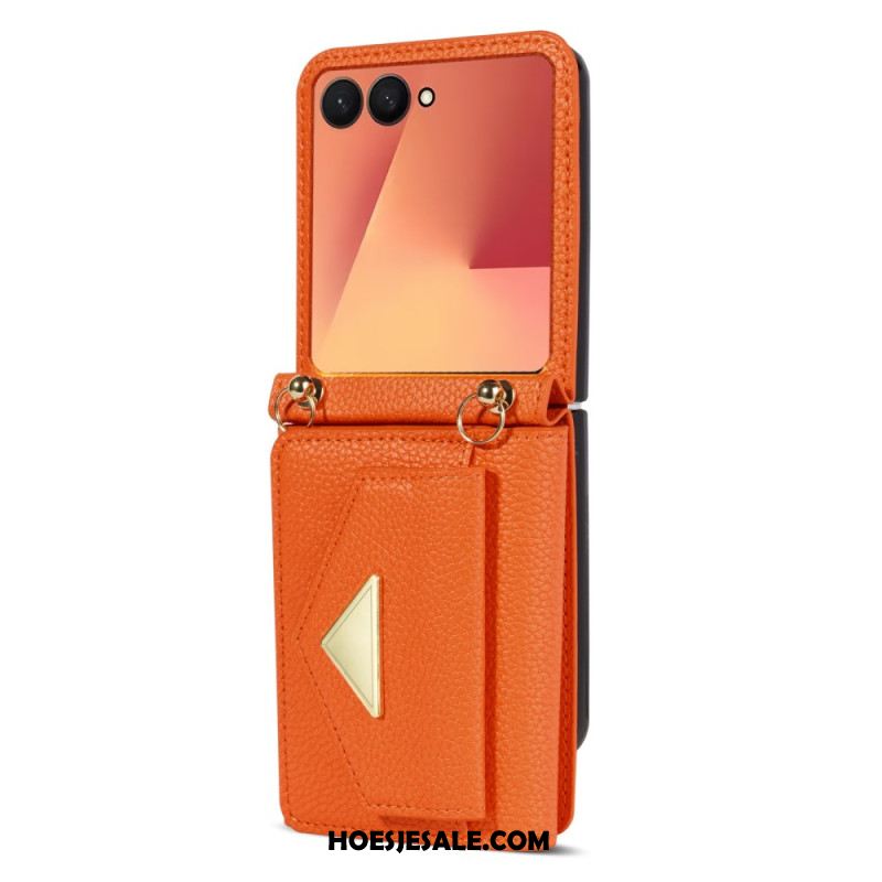 Case Hoesje Samsung Galaxy Z Flip 7 Telefoonhoesje Kaarthouder En Polsband