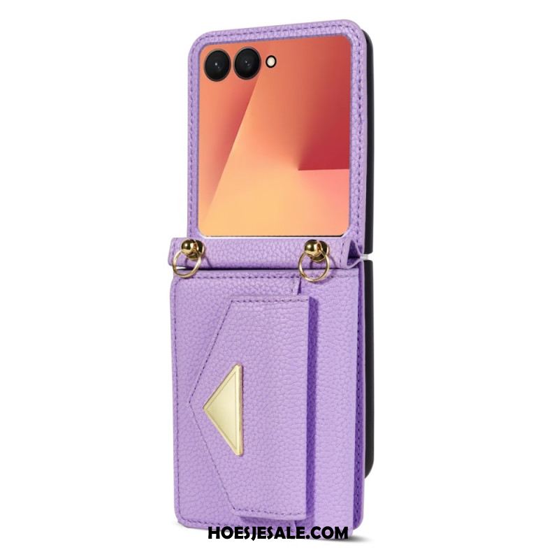 Case Hoesje Samsung Galaxy Z Flip 7 Telefoonhoesje Kaarthouder En Polsband