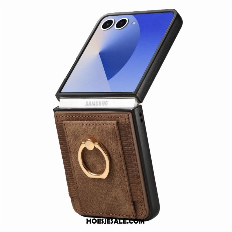 Case Hoesje Samsung Galaxy Z Flip 7 Telefoonhoesje Kaarthouder En Standaard