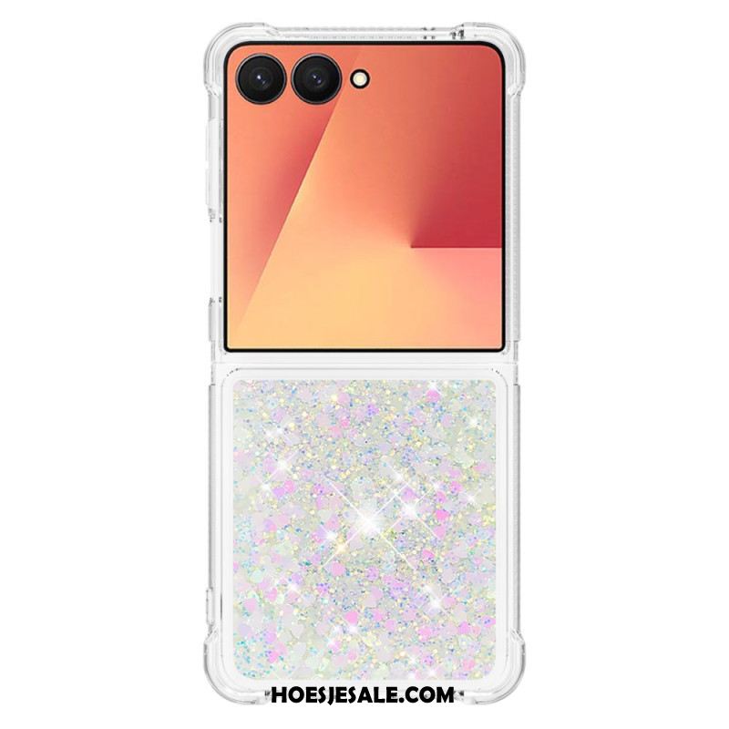Case Hoesje Samsung Galaxy Z Flip 7 Telefoonhoesje Pailletten