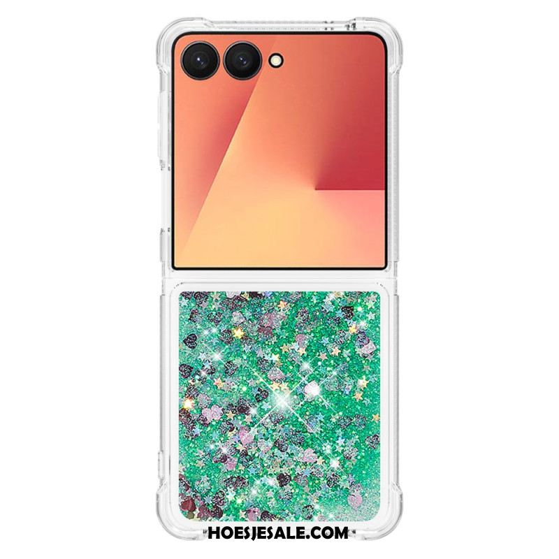 Case Hoesje Samsung Galaxy Z Flip 7 Telefoonhoesje Pailletten