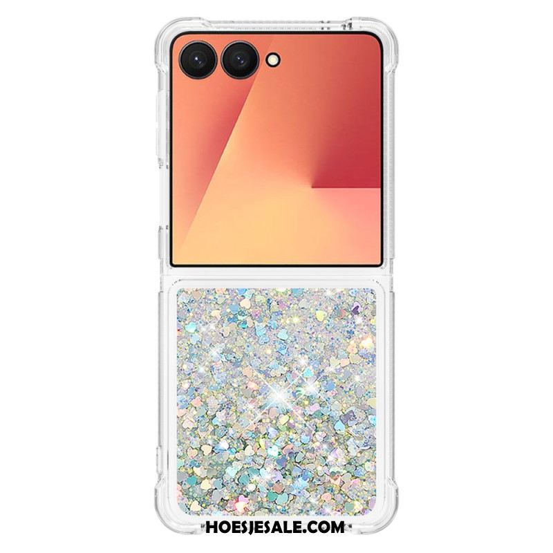 Case Hoesje Samsung Galaxy Z Flip 7 Telefoonhoesje Pailletten