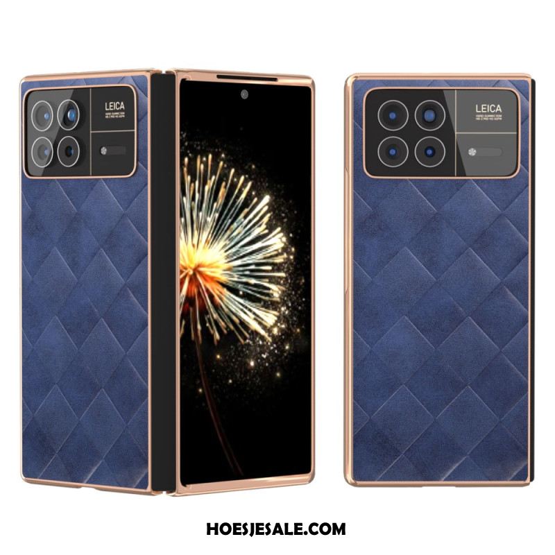 Case Hoesje Xiaomi Mix Fold 3 Telefoonhoesje Geweven Patroon