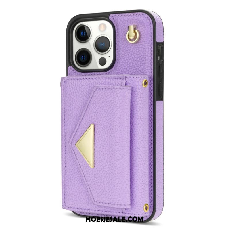 Case Hoesje iPhone 16 Pro Max Telefoonhoesje Kaarthouder En Schouderband