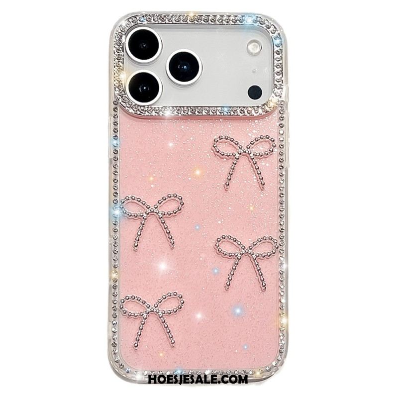 Case Hoesje iPhone 17 Pro Max Telefoonhoesje Vlinder- En Glitterdecoratie
