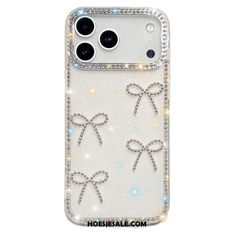 Case Hoesje iPhone 17 Pro Max Telefoonhoesje Vlinder- En Glitterdecoratie