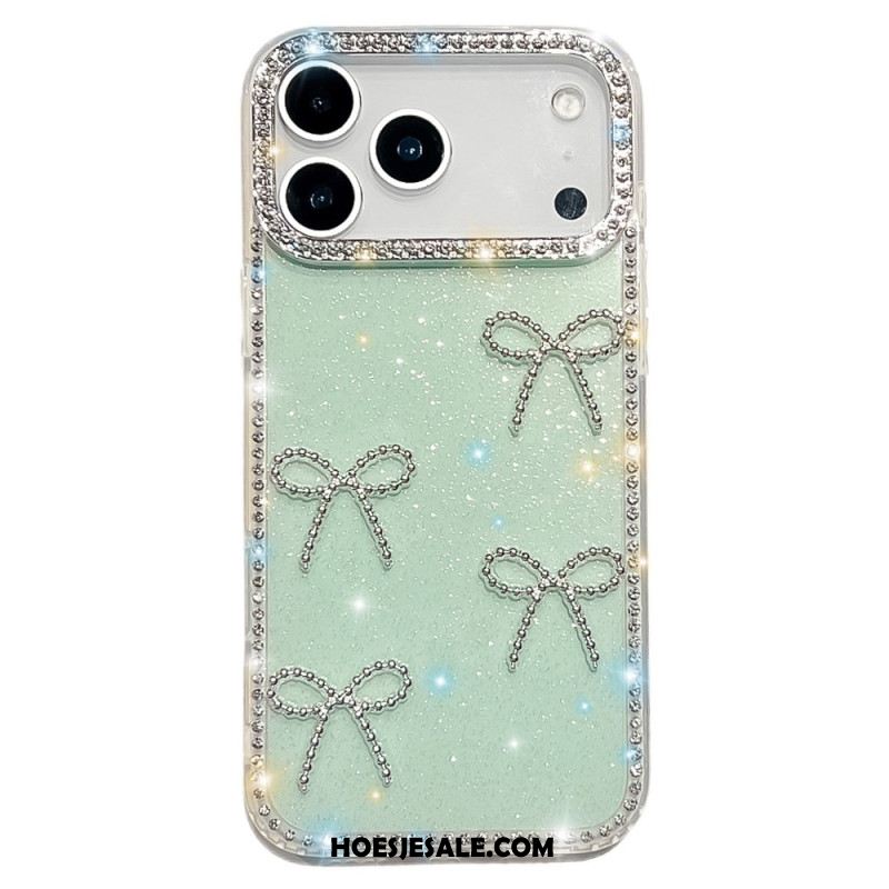 Case Hoesje iPhone 17 Pro Max Telefoonhoesje Vlinder- En Glitterdecoratie
