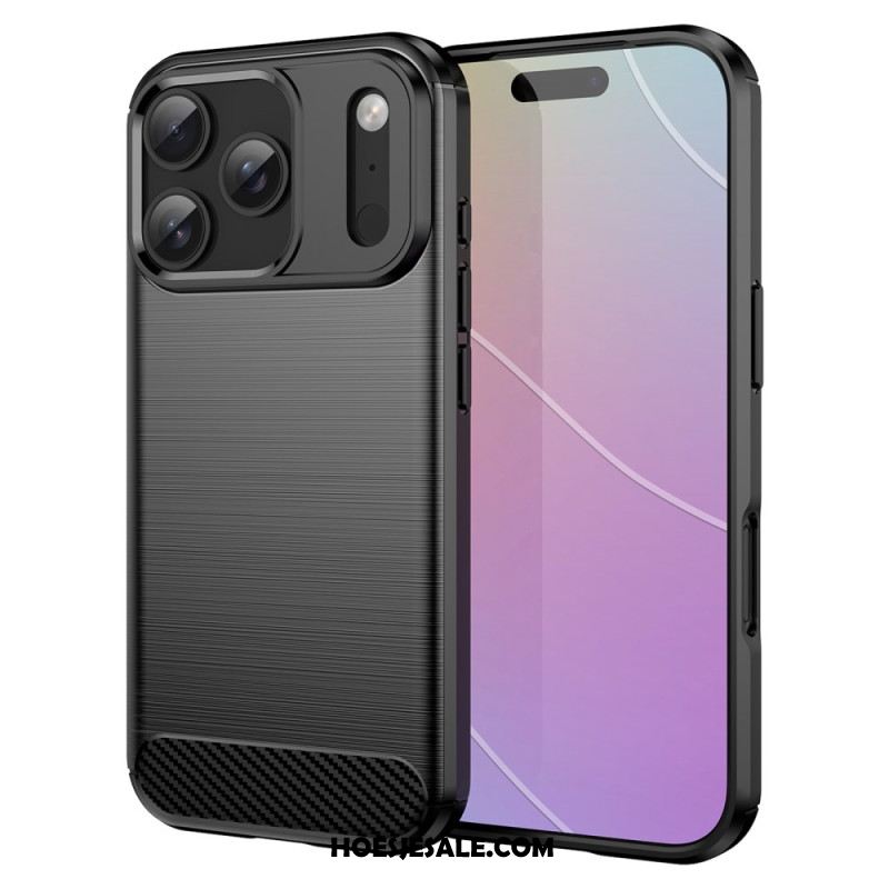 Case Hoesje iPhone 17 Pro Telefoonhoesje Geborsteld Koolstofvezel