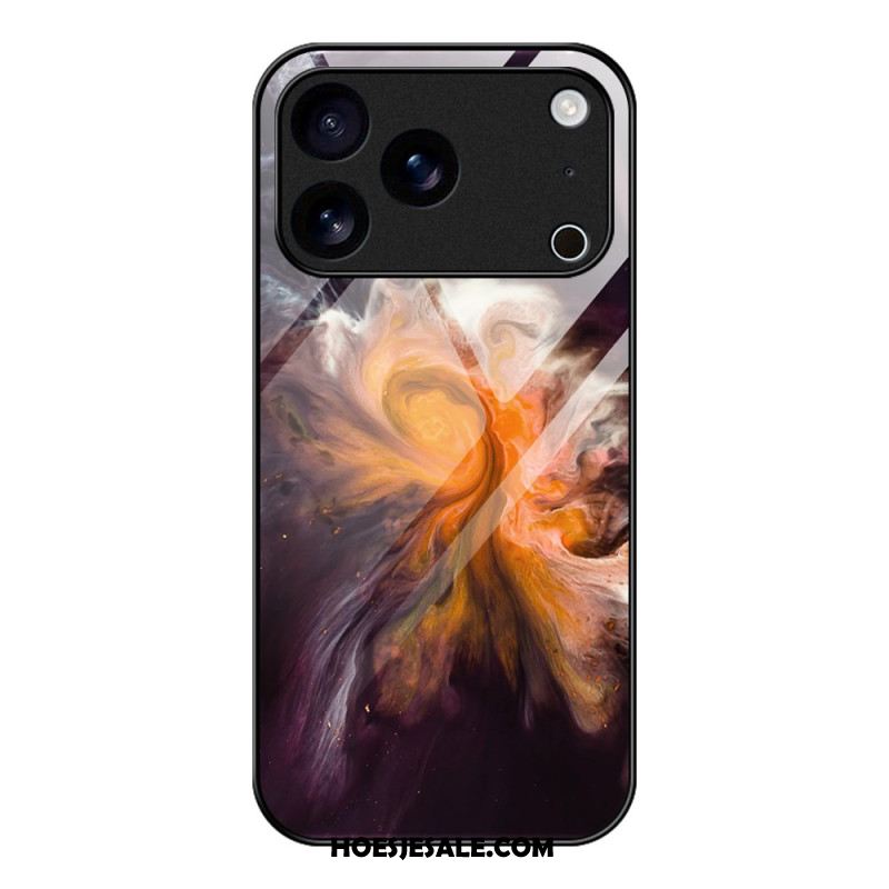 Case Hoesje iPhone 17 Pro Telefoonhoesje Marmer Gehard Glas