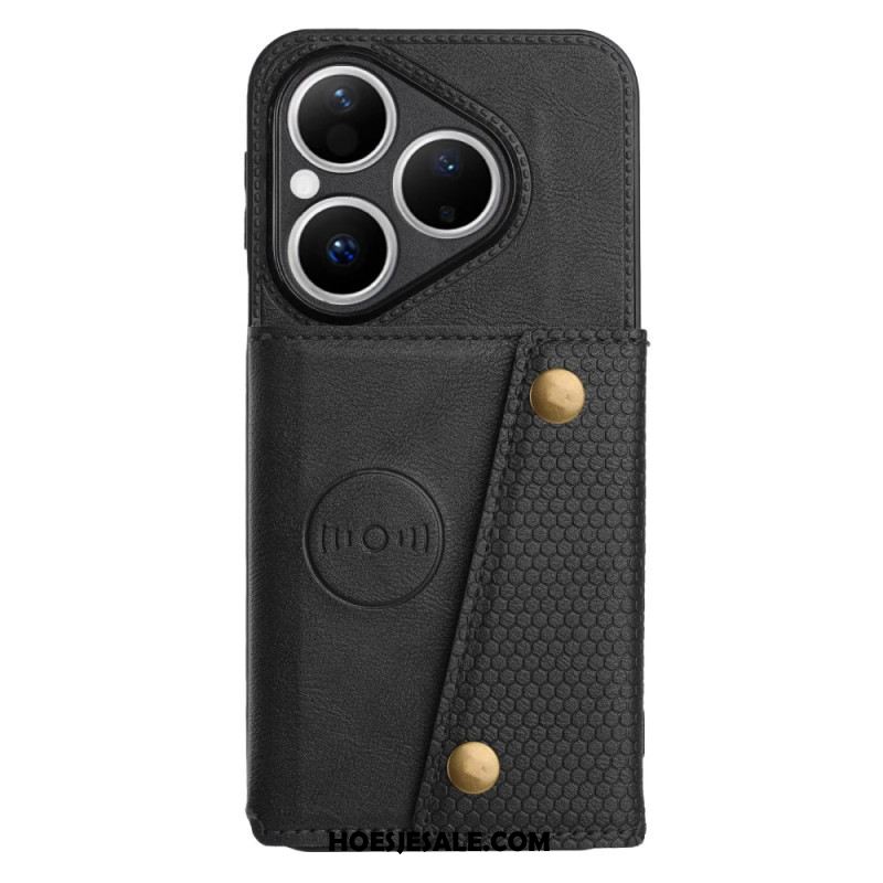 Cover Hoesje Huawei Pura 80 Telefoonhoesje Kaart Met Lederlook Houder