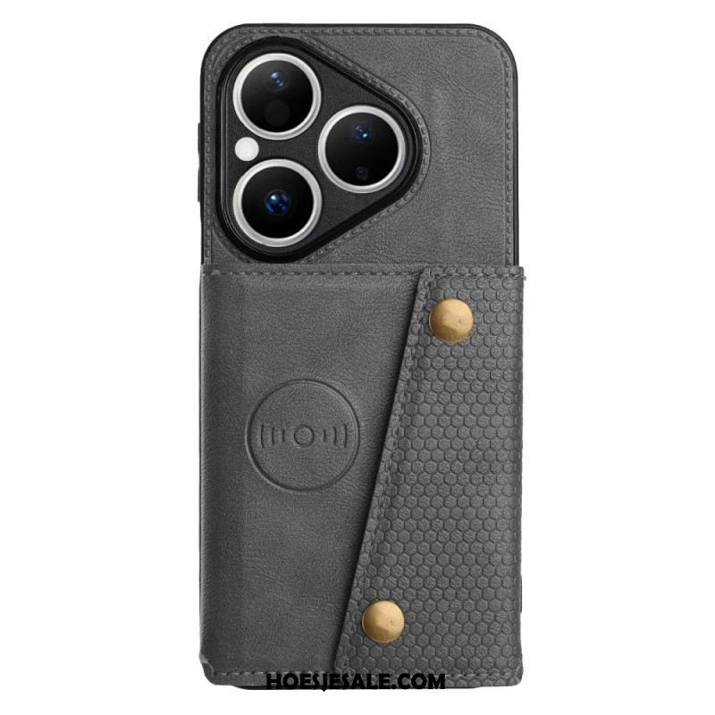 Cover Hoesje Huawei Pura 80 Telefoonhoesje Kaart Met Lederlook Houder