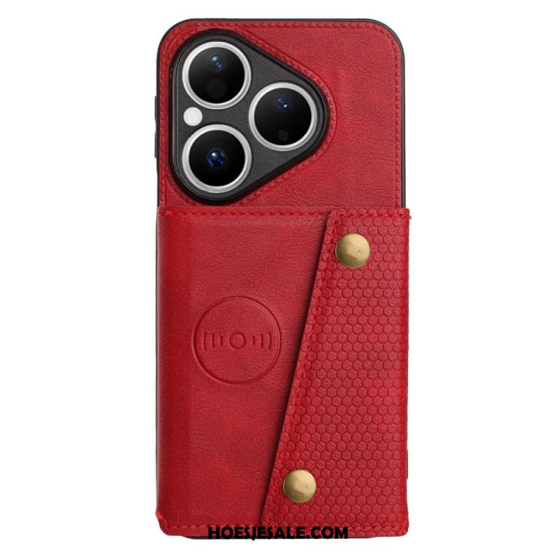 Cover Hoesje Huawei Pura 80 Telefoonhoesje Kaart Met Lederlook Houder