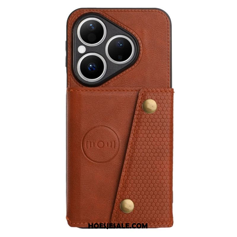 Cover Hoesje Huawei Pura 80 Telefoonhoesje Kaart Met Lederlook Houder