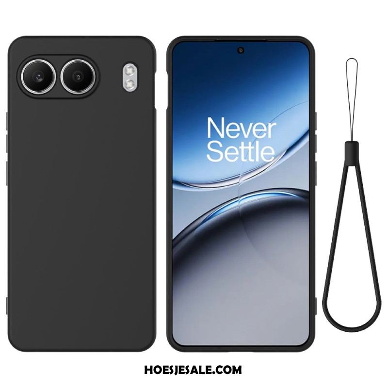 Cover Hoesje Oneplus Nord 4 Telefoonhoesje Vloeibare Siliconen Met Bandje
