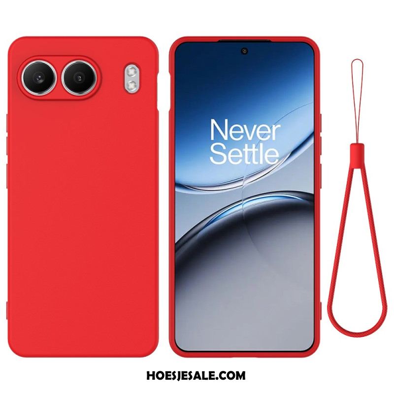 Cover Hoesje Oneplus Nord 4 Telefoonhoesje Vloeibare Siliconen Met Bandje