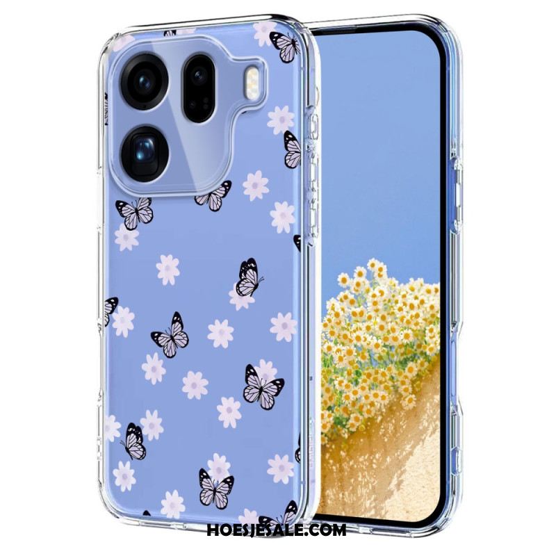 Cover Hoesje Oppo Find X9 Pro 5g Telefoonhoesje Vlinders En Bloemen