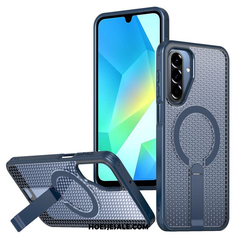 Cover Hoesje Samsung Galaxy A17 4g / 5g Telefoonhoesje Magnetische Rastertextuur