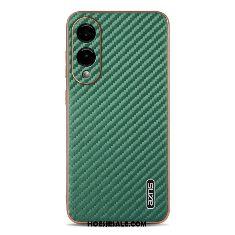 Cover Hoesje Samsung Galaxy S25 5g Edge Telefoonhoesje Azns Koolstofvezeltextuur