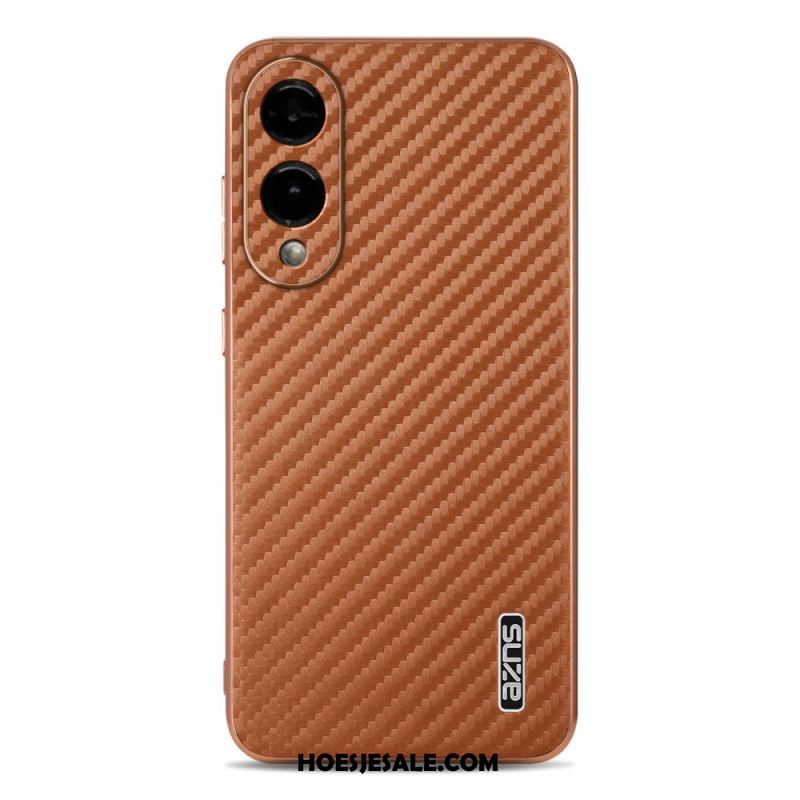 Cover Hoesje Samsung Galaxy S25 5g Edge Telefoonhoesje Azns Koolstofvezeltextuur