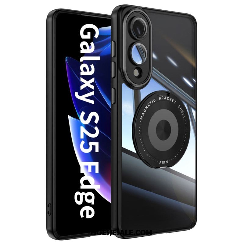 Cover Hoesje Samsung Galaxy S25 5g Edge Telefoonhoesje Draaibare Houder En Lensbeschermer