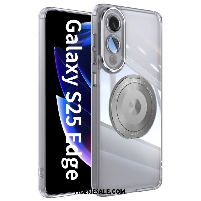 Cover Hoesje Samsung Galaxy S25 5g Edge Telefoonhoesje Draaibare Houder En Lensbeschermer