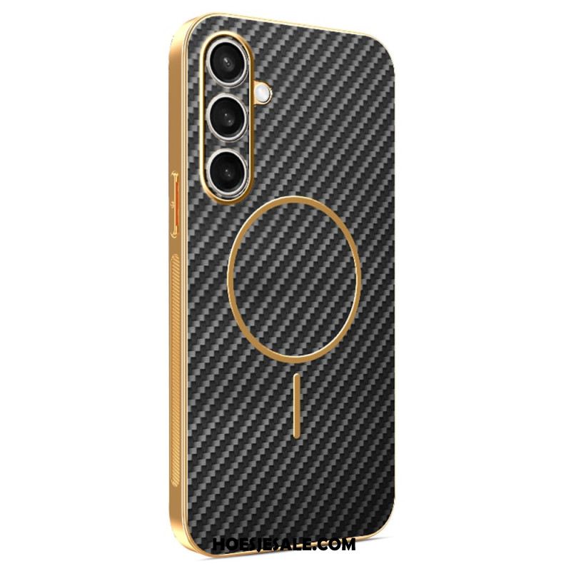 Cover Hoesje Samsung Galaxy S25 Fe Telefoonhoesje Magsafe Met Koolstofvezeldesign