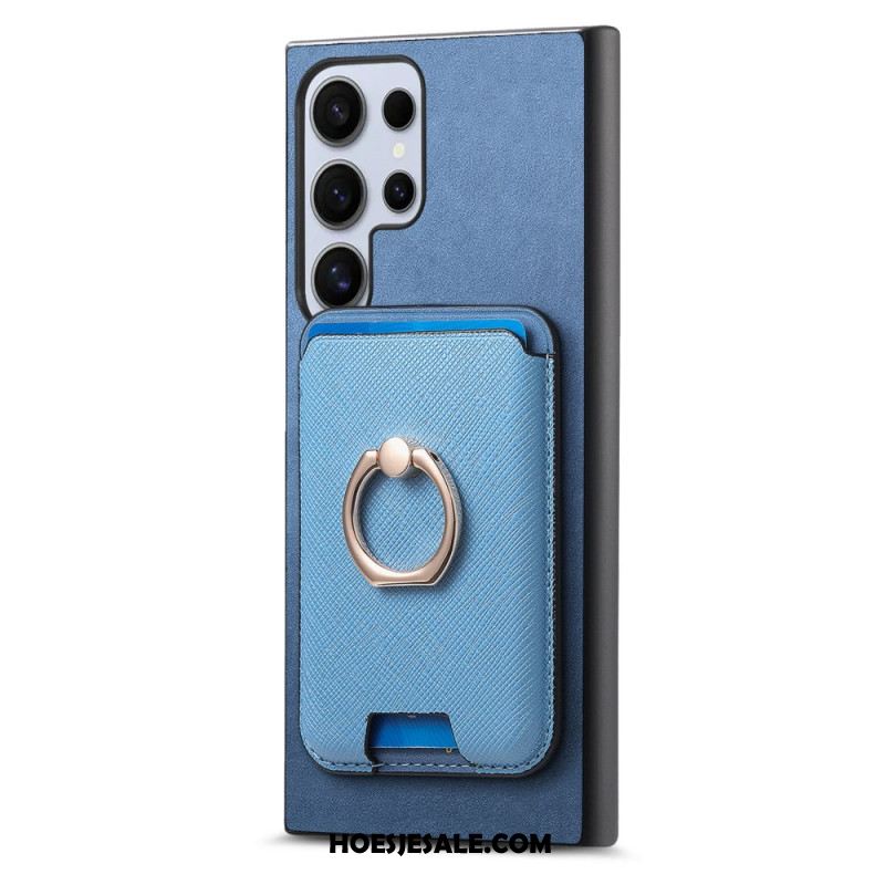 Cover Hoesje Samsung Galaxy S25 Ultra 5g Telefoonhoesje Afneembare Magnetische Kaarthouder En -standaard