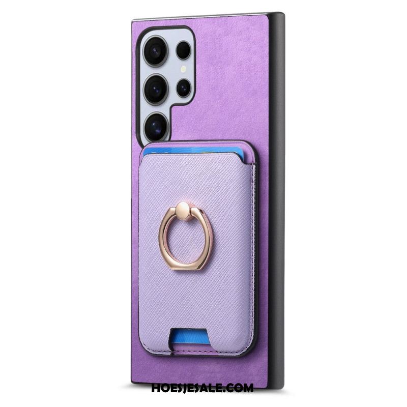 Cover Hoesje Samsung Galaxy S25 Ultra 5g Telefoonhoesje Afneembare Magnetische Kaarthouder En -standaard