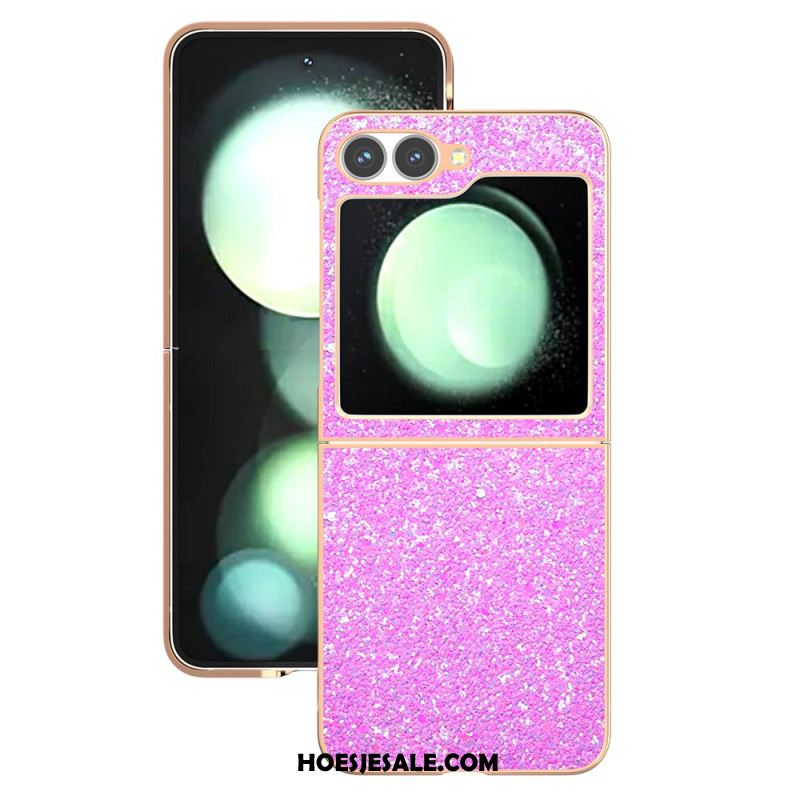 Cover Hoesje Samsung Galaxy Z Flip 7 Fe Telefoonhoesje Glitterdesign