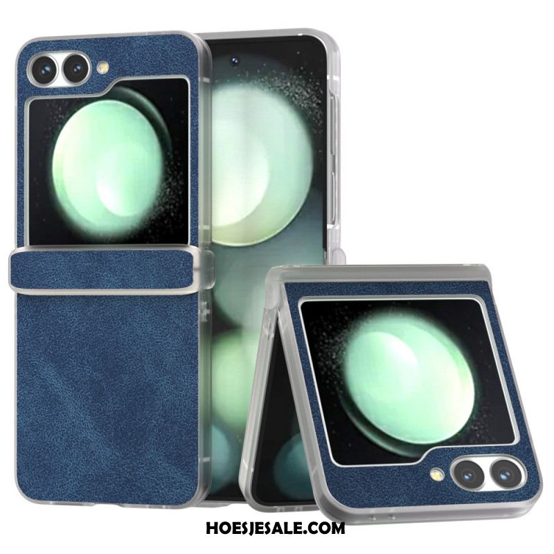 Cover Hoesje Samsung Galaxy Z Flip 7 Fe Telefoonhoesje Mat Lederlook