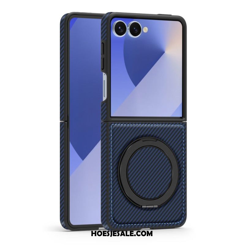 Cover Hoesje Samsung Galaxy Z Flip 7 Telefoonhoesje Magnetische Koolstofvezel
