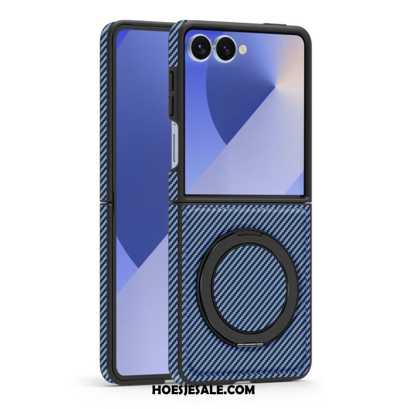 Cover Hoesje Samsung Galaxy Z Flip 7 Telefoonhoesje Magnetische Koolstofvezel