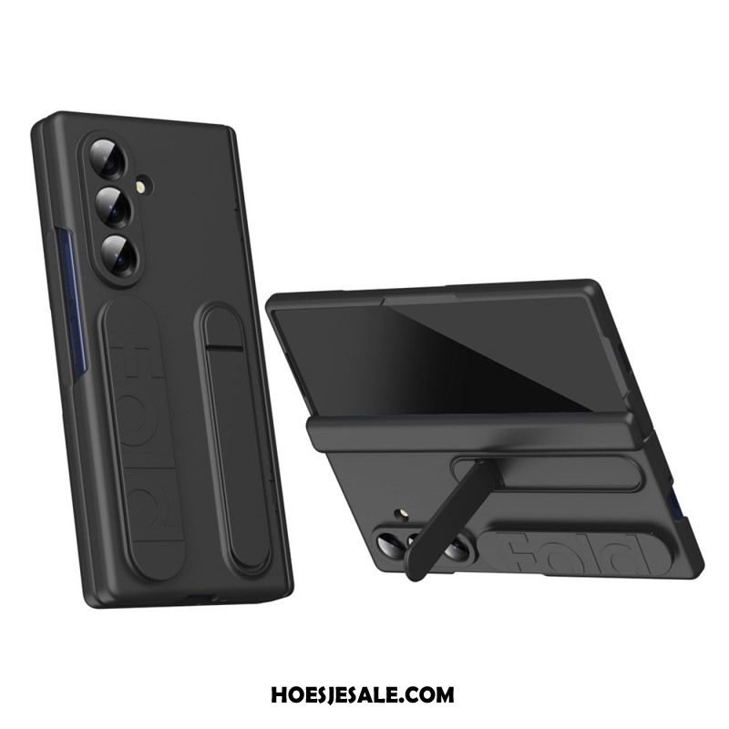 Cover Hoesje Samsung Galaxy Z Fold 7 Telefoonhoesje Handmatige Riem En Gehard Glazen Schermbeschermer Beschermer