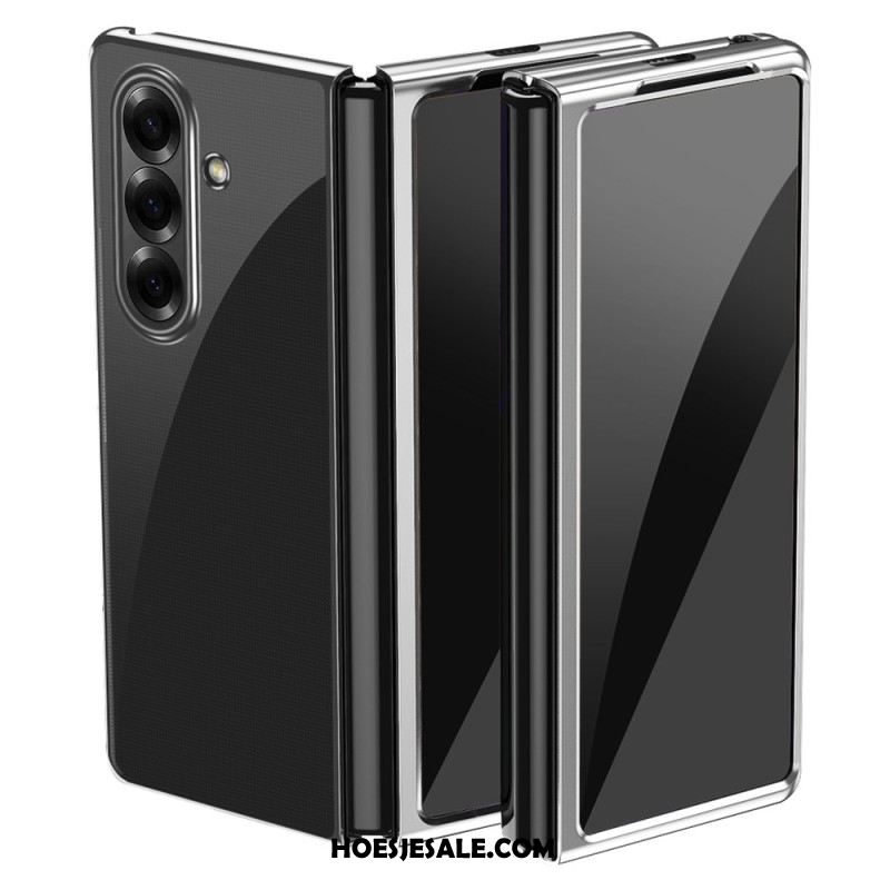 Cover Hoesje Samsung Galaxy Z Fold 7 Telefoonhoesje Rand Met Metaallook
