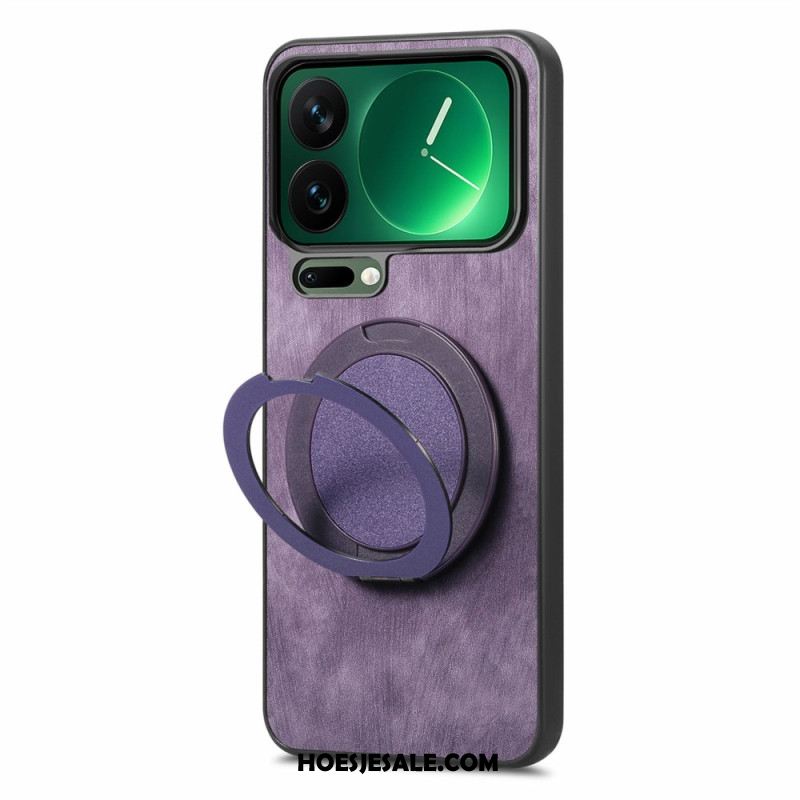 Cover Hoesje Xiaomi 17 Pro Telefoonhoesje Draaibare Standaard Retro Ledertextuur