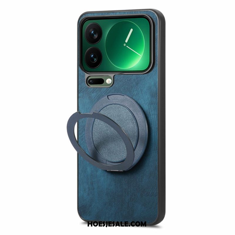 Cover Hoesje Xiaomi 17 Pro Telefoonhoesje Draaibare Standaard Retro Ledertextuur