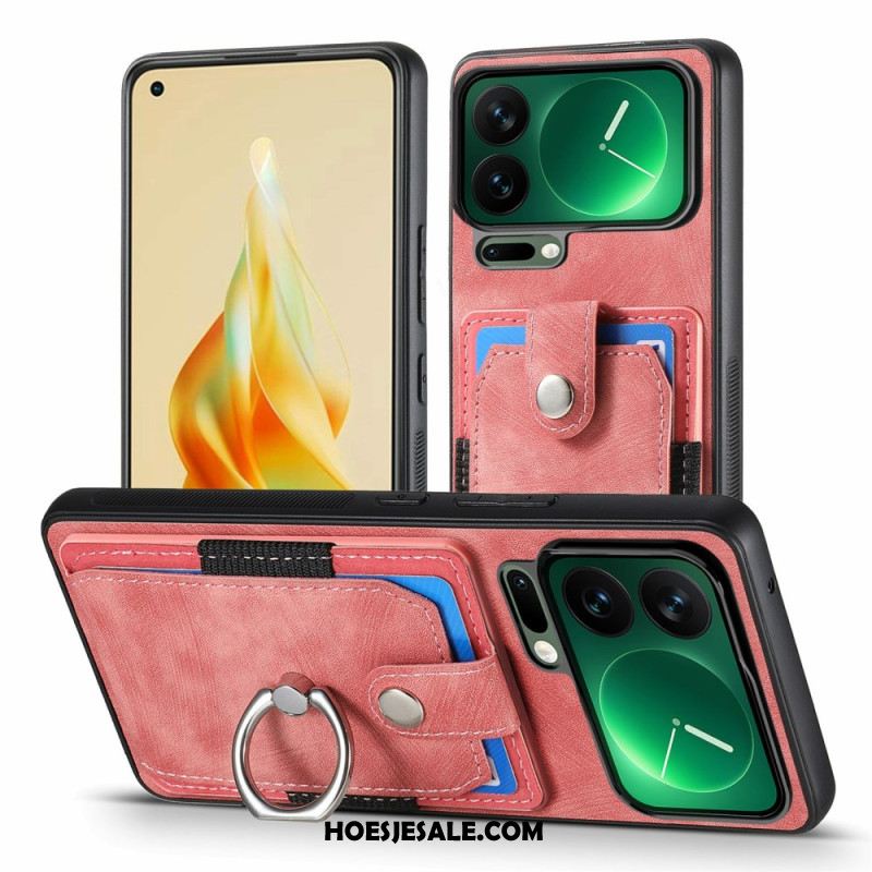 Cover Hoesje Xiaomi 17 Pro Telefoonhoesje Standaard En Kaarthouder Met Lederlook