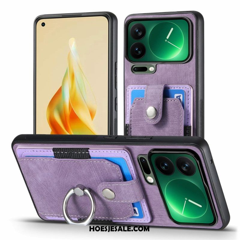 Cover Hoesje Xiaomi 17 Pro Telefoonhoesje Standaard En Kaarthouder Met Lederlook