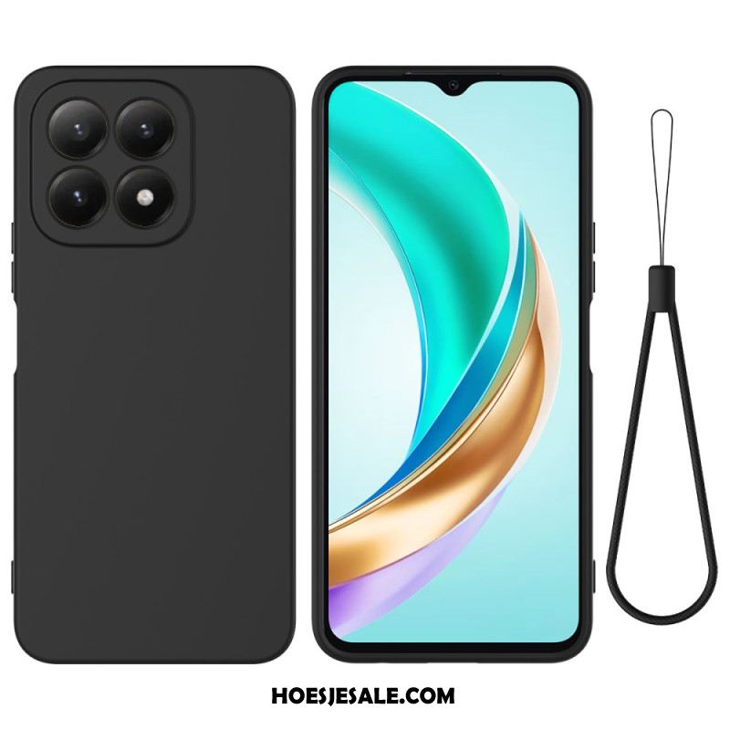 Cover Hoesje Xiaomi 17 Telefoonhoesje Vloeibare Siliconen Met Bandje