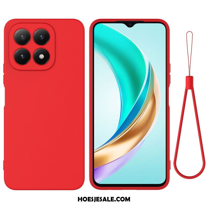 Cover Hoesje Xiaomi 17 Telefoonhoesje Vloeibare Siliconen Met Bandje