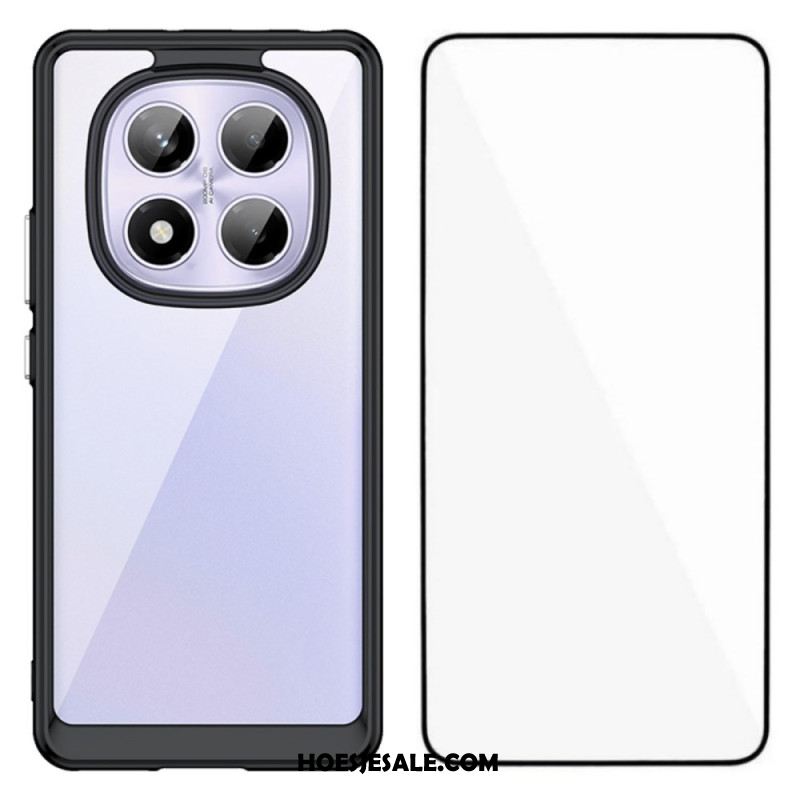 Cover Hoesje Xiaomi Redmi Note 14 Pro 4g Telefoonhoesje Hybride Met Gehard Glazen Schermbeschermer