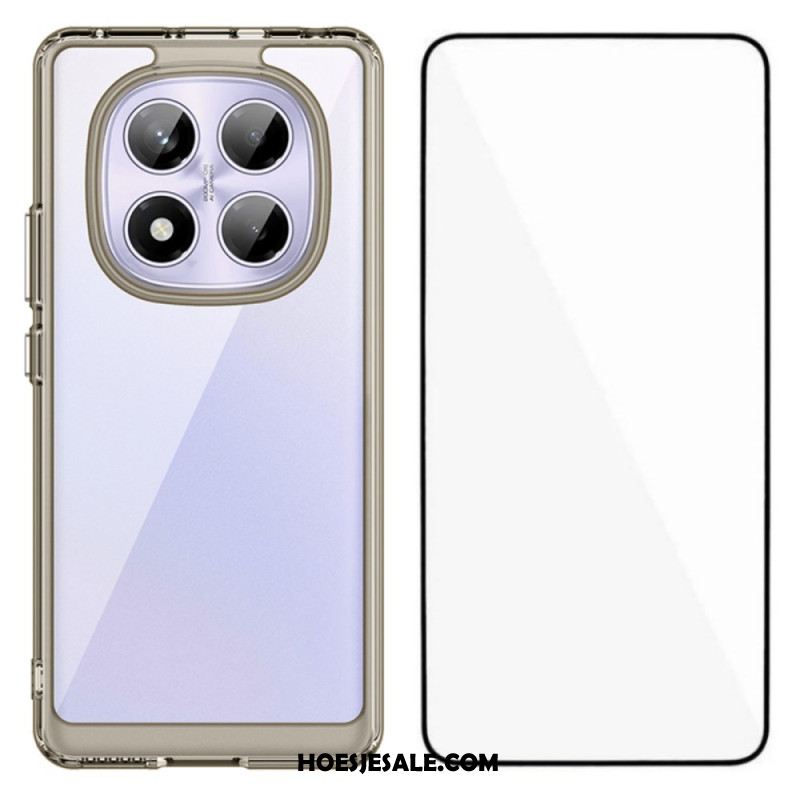 Cover Hoesje Xiaomi Redmi Note 14 Pro 4g Telefoonhoesje Hybride Met Gehard Glazen Schermbeschermer