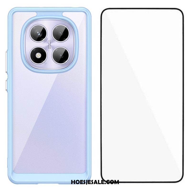 Cover Hoesje Xiaomi Redmi Note 14 Pro 4g Telefoonhoesje Hybride Met Gehard Glazen Schermbeschermer