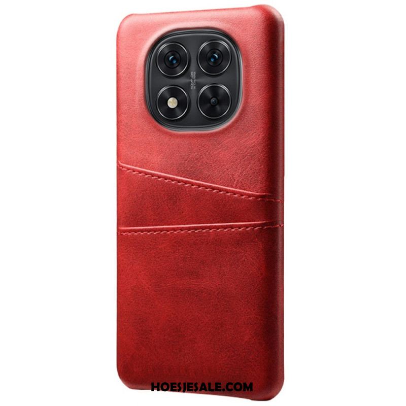 Cover Hoesje Xiaomi Redmi Note 14 Pro 5g Telefoonhoesje Dubbele Kaarthouder Met Leer-effect